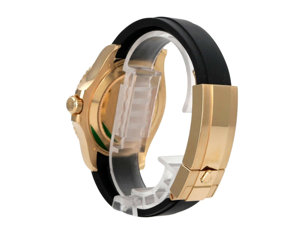 Rolex Yacht-Master 42 Gelbgold 226658, 18 kt Gelbgold mit schwarzem Oyster-Kautschukband und Faltschließe
