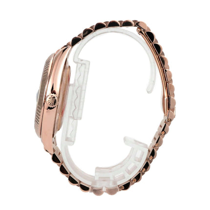 Rolex Day-Date 40 Everose-Gold 228235 Choco Römisch seitliche Ansicht des Armbands in Everose-Gold