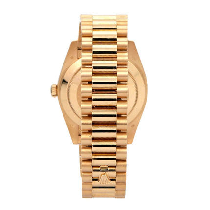 Rolex Day-Date 40 Gelbgold 228238 Schwarz Diamant mit President-Armband aus 18 kt Gelbgold