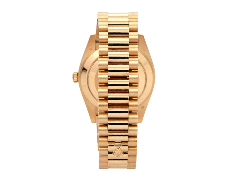 Rolex Day-Date 40 Gelbgold 228238 Schwarz Diamant mit President-Armband aus 18 kt Gelbgold