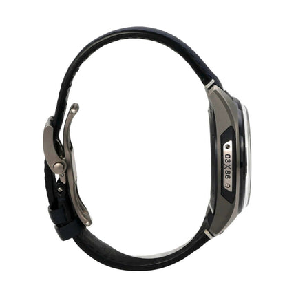 Ulysse Nardin Freak X Ti Blue 2303-270/03 seitliche Ansicht mit titan und blauem Lederarmband.