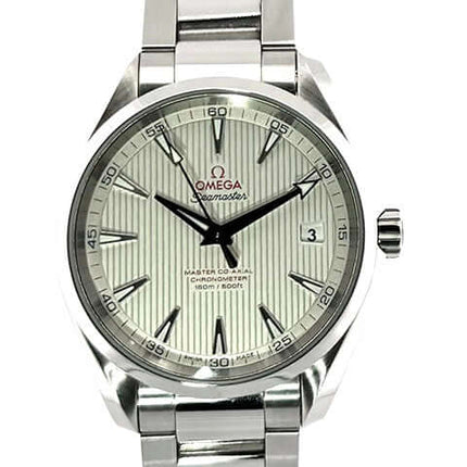 Omega Seamaster Aqua Terra Golf Master Co-Axial Armbanduhr mit silberfarbenem Zifferblatt und poliertem Edelstahlarmband