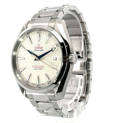 Omega Seamaster Aqua Terra Golf Master Co-Axial 231.10.42.21.02.004 Edelstahlgehäuse und Armband, silbernes Zifferblatt, Automatikwerk.