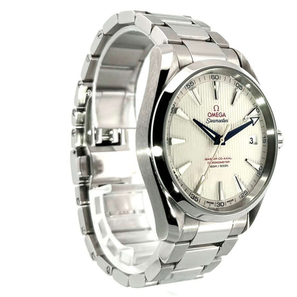 Omega Seamaster Aqua Terra Golf Master Co-Axial Ref. 231.10.42.21.02.004 Edelstahl Gehäuse und Armband, silbernes Zifferblatt.