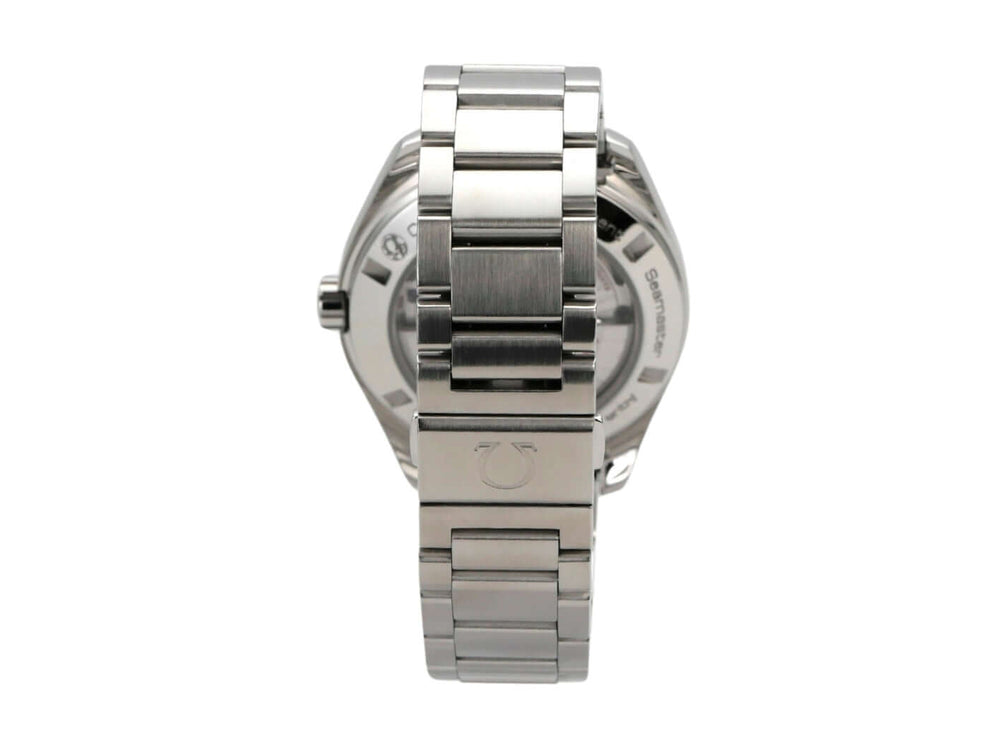 Omega Seamaster Aqua Terra 231.10.42.21.06.001 Uhr von hinten mit Edelstahlarmband und Gehäuse.