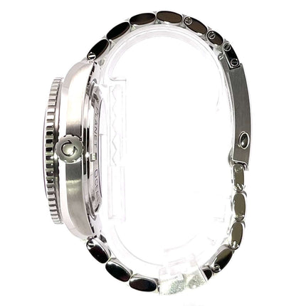 Omega Seamaster Planet Ocean 600m Co-Axial Edelstahl Seitenansicht, Ref. 232.30.46.21.01.002, poliertes und satiniertes Gehäuse 45,5 mm