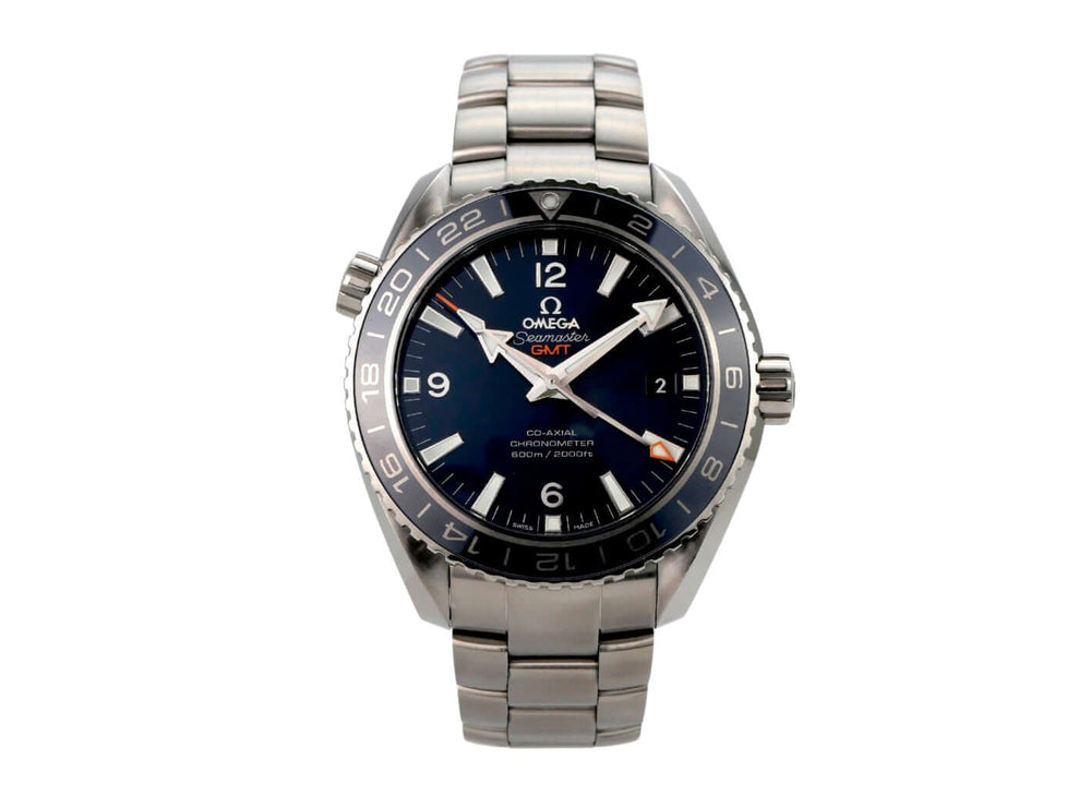 Omega Seamaster Planet Ocean GMT 232.90.44.22.03.001, Titan, blaues Zifferblatt, automatik, 43,5 mm Durchmesser