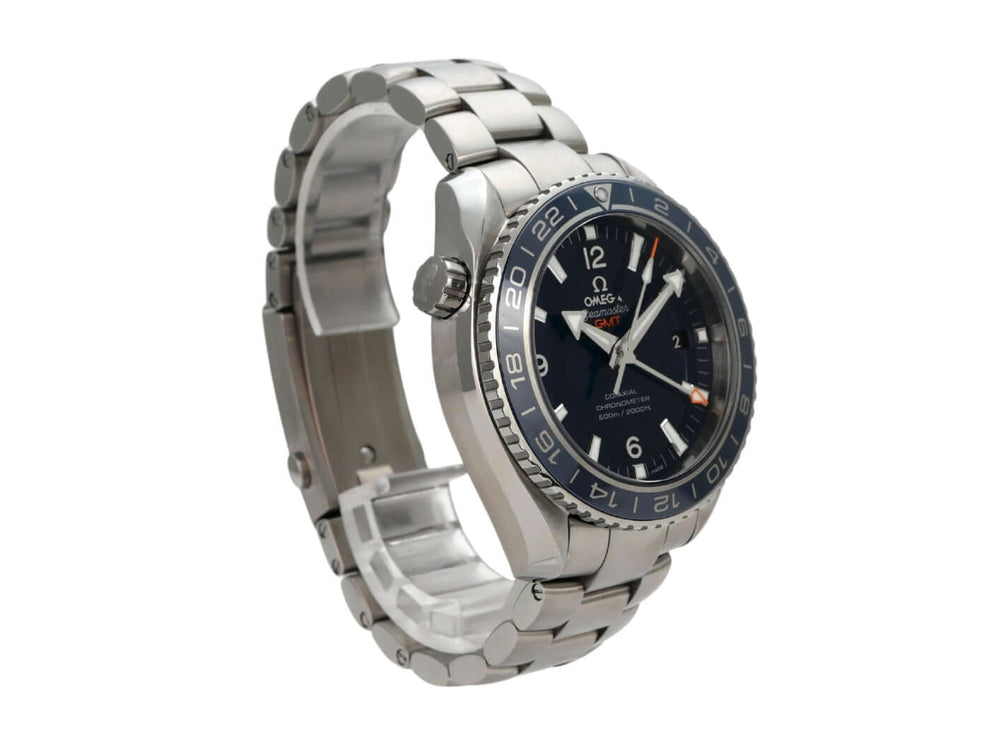 Omega Seamaster Planet Ocean GMT 232.90.44.22.03.001 mit Titanarmband und blauem Zifferblatt