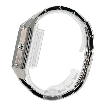 Jaeger-LeCoultre Reverso Squadra Lady Diamonds 234.8.47 edelstahl, poliertes Gehäuse mit Diamanten, Quarzuhrwerk.