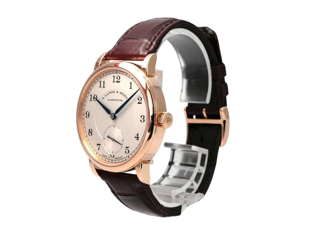 A. Lange & Söhne 1815 Rotgold 235.032 mit braunem Alligatorlederband und silbernem Zifferblatt