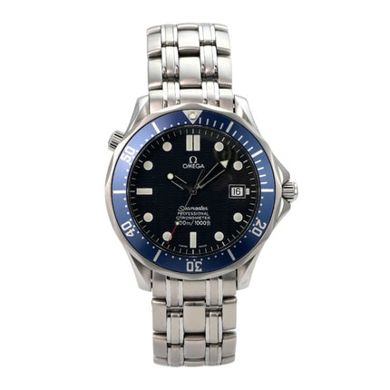 Omega Seamaster Diver 300M 2531.80.00 mit blauem Zifferblatt, Edelstahlarmband und Taucherlünette