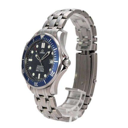 Omega Seamaster Diver 300M 2531.80.00 Edelstahl-Sportuhr mit blauem Zifferblatt und Stahlband