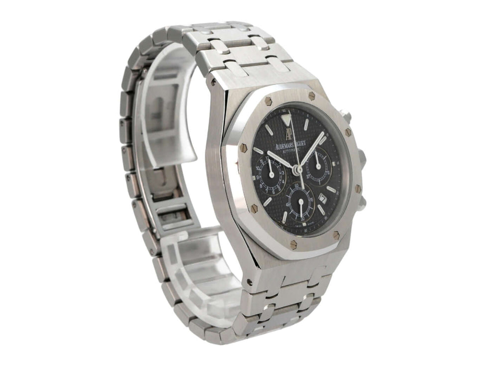 Audemars Piguet Royal Oak Chronograph 25860ST.OO.1110ST.01 in Edelstahl mit schwarzem Zifferblatt.