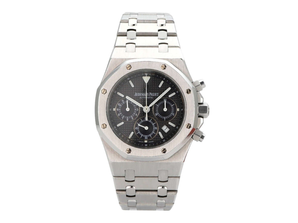 Audemars Piguet Royal Oak Chronograph 25860ST.OO.1110ST.01 Edelstahl Armbanduhr mit schwarzem Zifferblatt