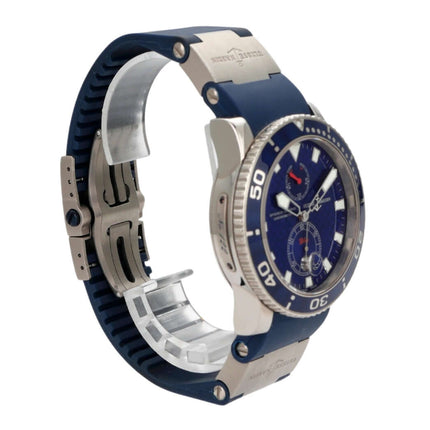 Ulysse Nardin Marine Diver 260-32-3A mit 18 kt Weißgoldgehäuse, blauen Zifferblatt und Kautschukband