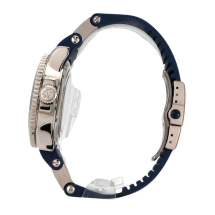 Ulysse Nardin Marine Diver 260-32-3A seitliche Ansicht, 18 kt Weißgold Gehäuse, Kautschuk Armband