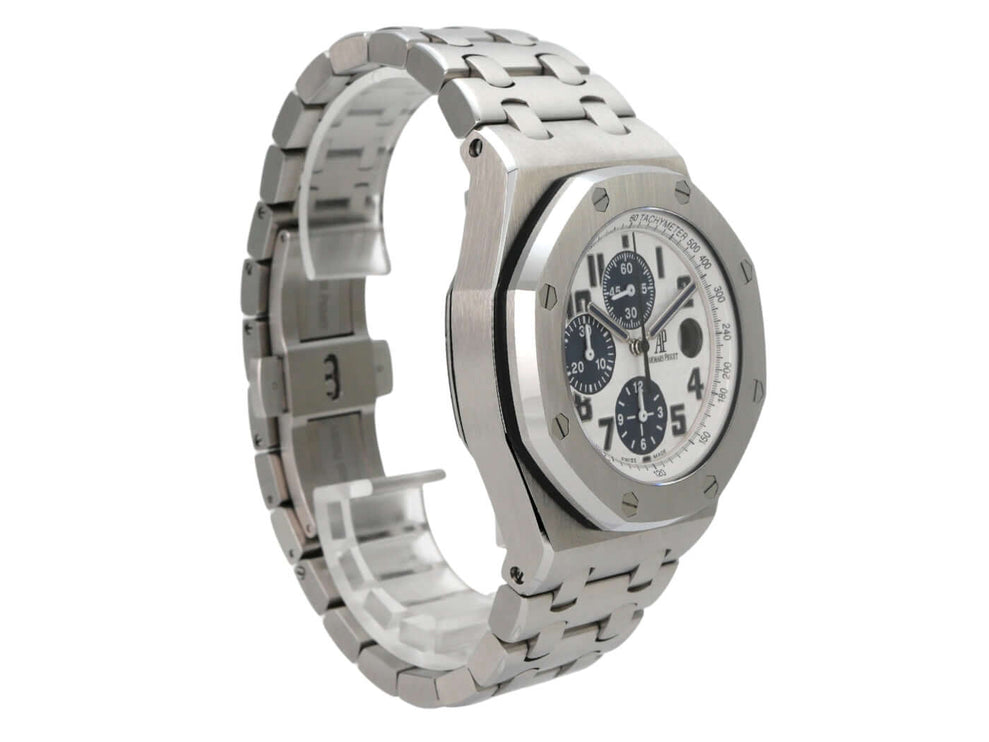 Audemars Piguet Royal Oak Offshore 26020ST.OO.D020IN.01.A Edelstahlarmband und Zifferblatt mit blauen arabischen Ziffern