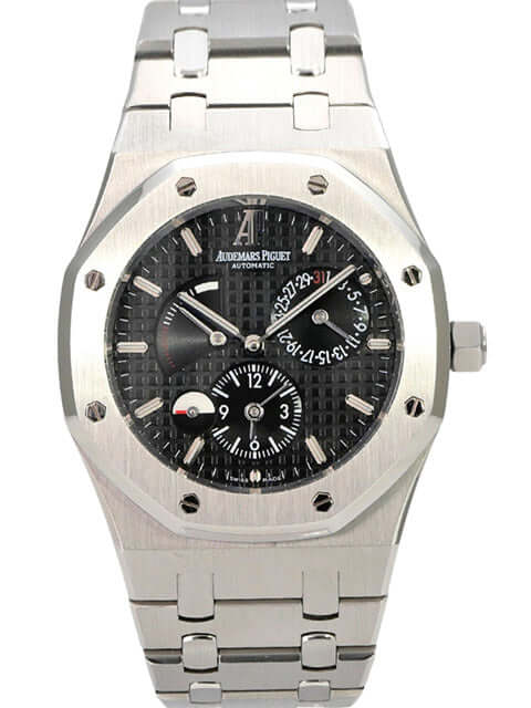 Audemars Piguet Royal Oak Dual Time 26120ST.OO.1220ST.03 Edelstahl Uhr mit schwarzem Zifferblatt