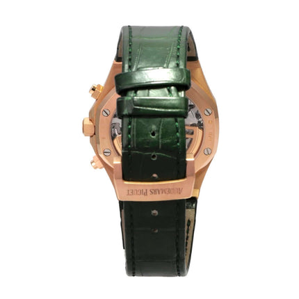 Audemars Piguet Royal Oak Chronograph 26240OR.OO.D404CR.02 mit grünem Lederband und Roségold-Gehäuse