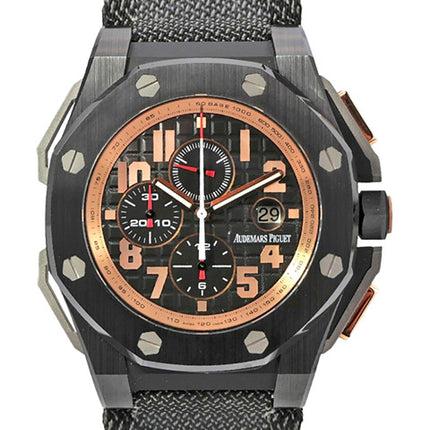 Audemars Piguet Royal Oak Offshore Chronograph Legacy 26378IO.OO.A001KE.01 mit Keramik- und Roségold-Design.
