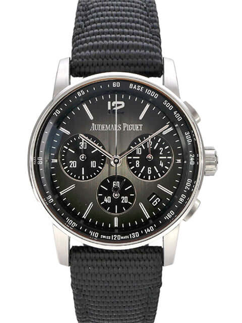 Audemars Piguet Code 11.59 Chronograph 26393NB.OO.A002KB.01 mit rauchigem Zifferblatt und gummiertem Armband