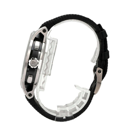 Audemars Piguet Code 11.59 Chronograph 26393NB.OO.A002KB.01 mit schwarzem Armband und poliertem Gehäuse.