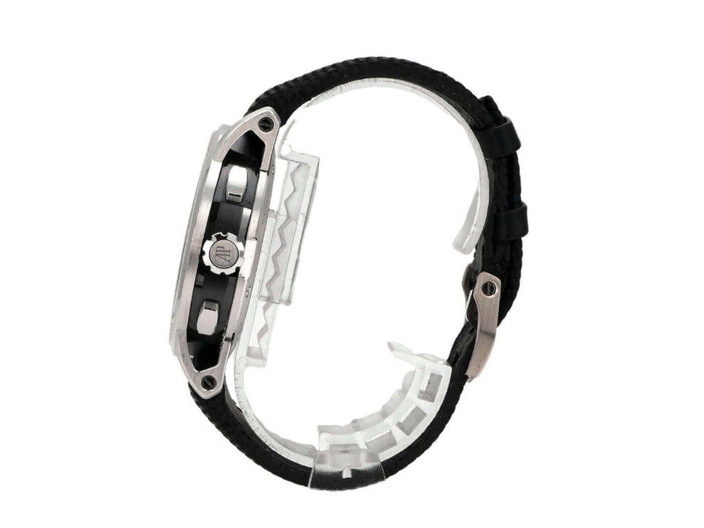 Audemars Piguet Code 11.59 Chronograph 26393NB.OO.A002KB.01 mit schwarzem Armband und poliertem Gehäuse.