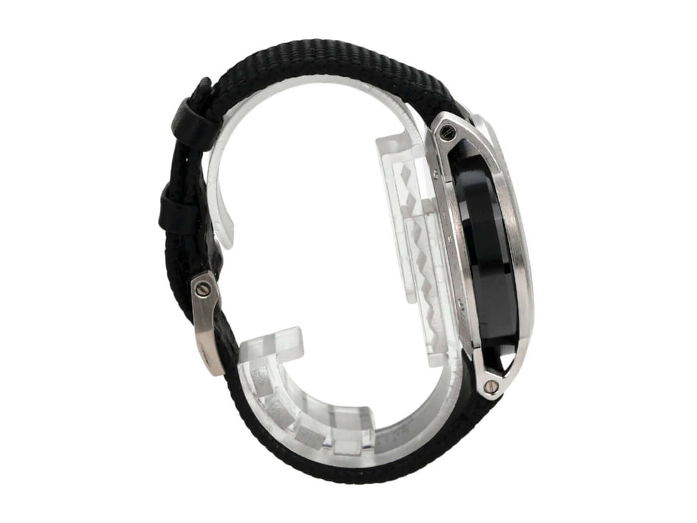 Audemars Piguet Code 11.59 Chronograph 26393NB.OO.A002KB.01 seitliche Ansicht mit Keramik-Gehäuse und gummiertem Armband.