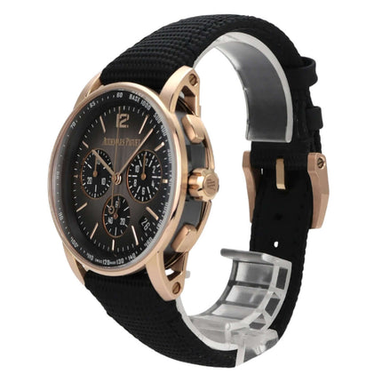 Audemars Piguet Code 11.59 Chronograph 26393NR.OO.A002KB.01 aus Roségold mit schwarzem Zifferblatt und Armband