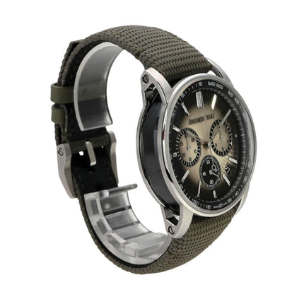 Audemars Piguet Code 11.59 Chronograph 26393QT.OO.A064KB.01 mit grünem Armband und smokey Zifferblatt.