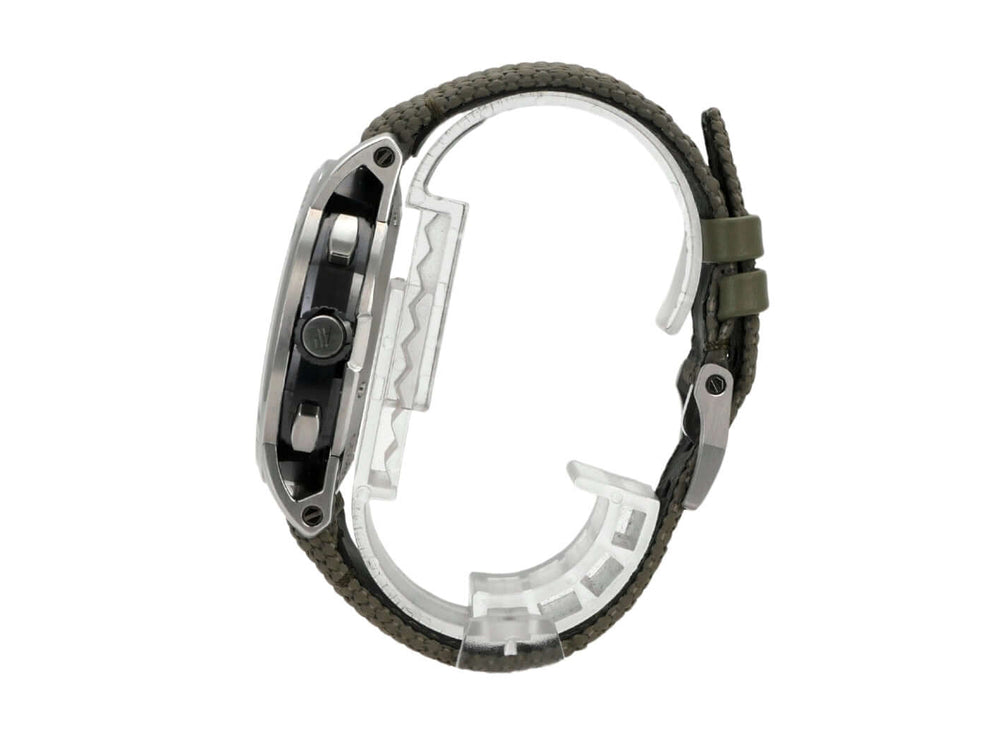 Audemars Piguet Code 11.59 Chronograph 26393QT.OO.A064KB.01 mit grünem Armband und Edelstahl-Gehäuse.