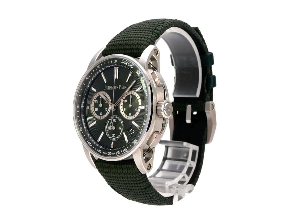 Audemars Piguet Code 11.59 Chronograph 26393ST.OO.A056KB.01 mit grünem Zifferblatt und gummiertem Armband