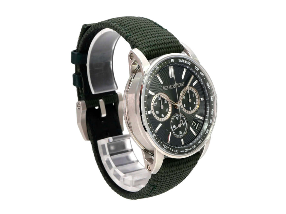 Audemars Piguet Code 11.59 Chronograph 26393ST.OO.A056KB.01 mit grünem Zifferblatt und gummiertem Armband