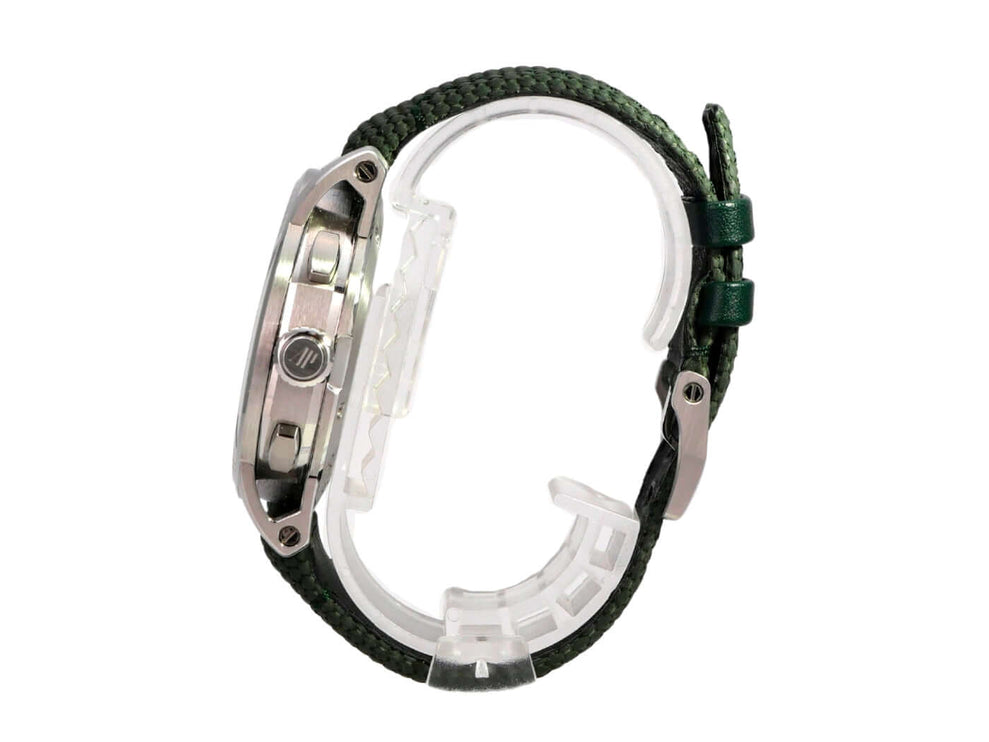 Audemars Piguet Code 11.59 Chronograph 26393ST.OO.A056KB.01 mit grünem Armband und Edelstahlgehäuse.