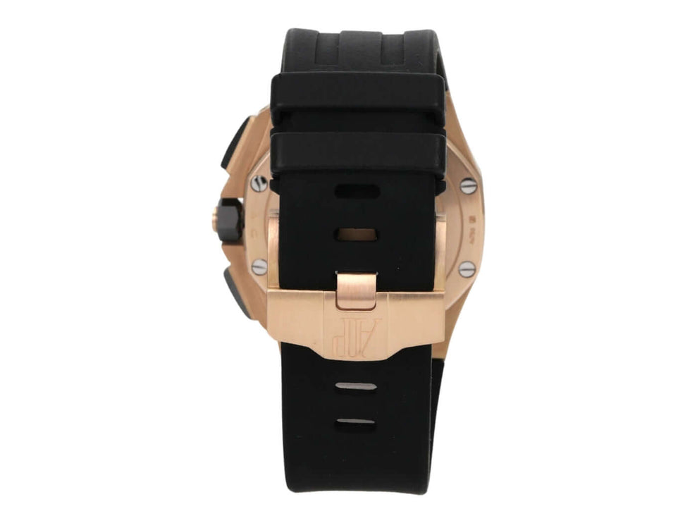 Audemars Piguet Royal Oak Offshore Rosegold 26401RO.OO.A002CA.01 mit schwarzem Kautschukband und Roségold-Schließe