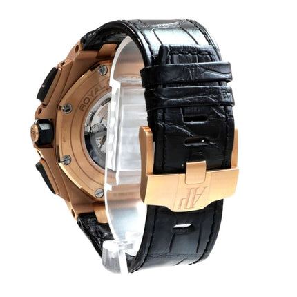 Audemars Piguet Royal Oak Offshore 26401RO.OO.A002CA.02 mit schwarzem Lederband und Roségold-Gehäuse