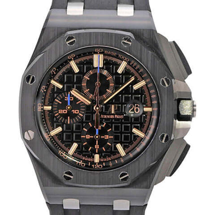 Audemars Piguet Royal Oak Offshore Chronograph 26405CE.OO.A002CA.02 mit Keramikgehäuse und schwarzem Zifferblatt.
