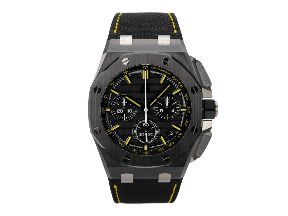 Audemars Piguet Royal Oak Offshore Chronograph 26420CE.OO.A005VE.01 mit schwarzem Zifferblatt und Kautschukband