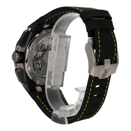 Audemars Piguet Royal Oak Offshore Chronograph 26420CE.OO.A005VE.01 mit schwarzem Kautschukband und Titan Dornschließe.