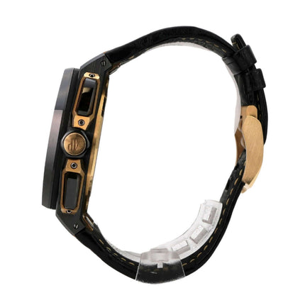 Audemars Piguet Royal Oak Offshore Chronograph 26420CE.OO.A127CR.01 seitliche Ansicht mit Keramik- und Gelbgoldgehäuse.