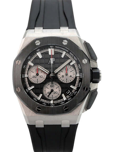 Audemars Piguet Royal Oak Offshore Chronograph 26420SO.OO.A002CA.01, Edelstahl, schwarze Keramiklünette, schwarzes Kautschukband