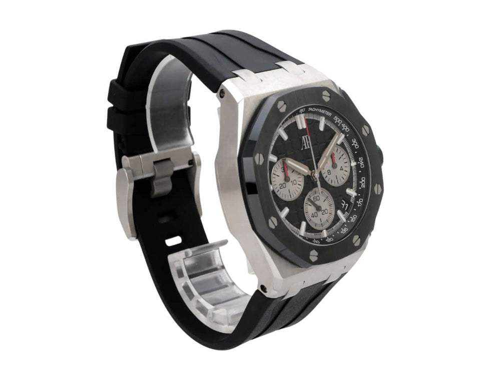 Audemars Piguet Royal Oak Offshore Chronograph 26420SO.OO.A002CA.01, Edelstahl, schwarzes Kautschukband, schwarze Keramiklünette