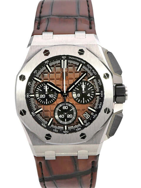 Audemars Piguet Royal Oak Offshore Chronograph 26420ST.OO.A828CR.01 mit braunem Lederband und bronzefarbenem Zifferblatt