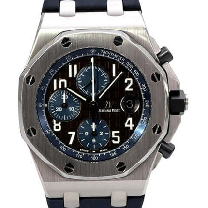 Audemars Piguet Royal Oak Offshore 26470ST.OO.A099CR.01 Edelstahl-Chronograph mit blauem Kautschukband