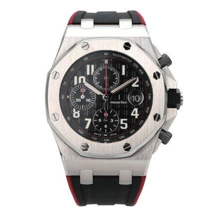 Audemars Piguet Royal Oak Offshore 26470ST.OO.A101CR.01 mit schwarzem Zifferblatt und Kautschukband