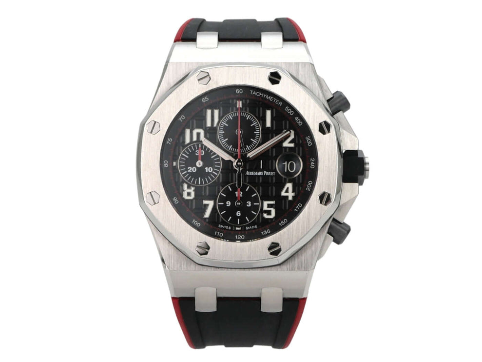 Audemars Piguet Royal Oak Offshore 26470ST.OO.A101CR.01 mit schwarzem Zifferblatt und Kautschukband