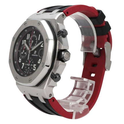 Audemars Piguet Royal Oak Offshore 26470ST.OO.A101CR.01 schwarzes Zifferblatt, Edelstahl, rotes Kautschukband
