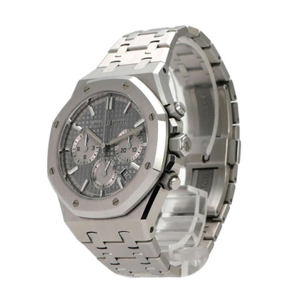 Audemars Piguet Royal Oak Chronograph 26715ST.OO.1356ST.02, Edelstahlgehäuse, graues Zifferblatt, Automatikwerk.