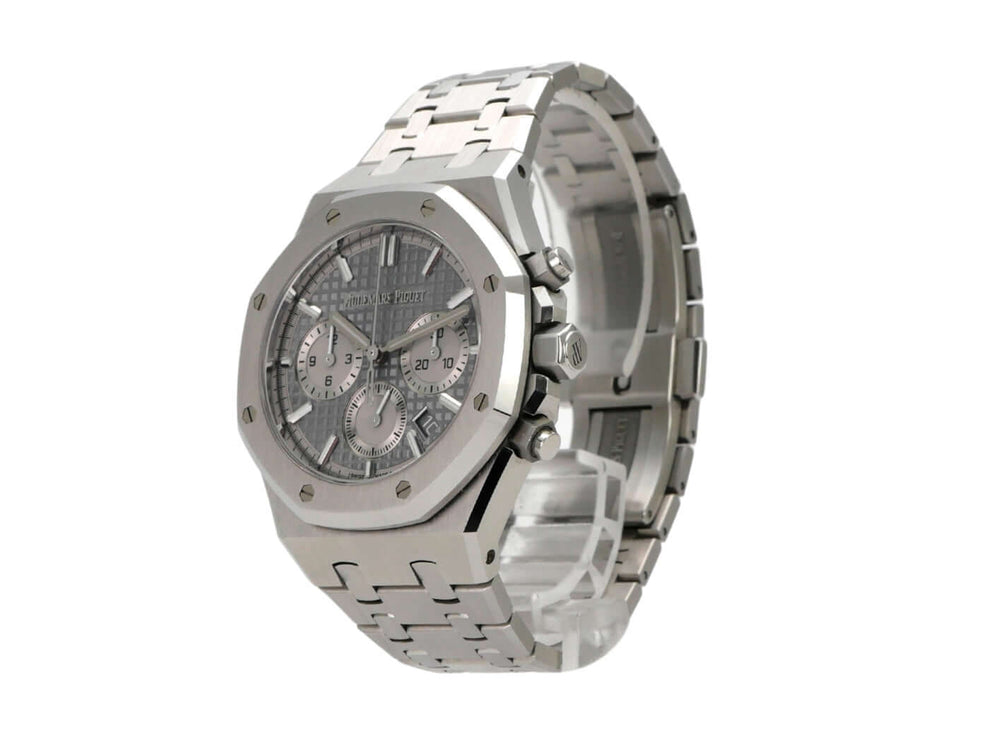 Audemars Piguet Royal Oak Chronograph 26715ST.OO.1356ST.02, Edelstahlgehäuse, graues Zifferblatt, Automatikwerk.