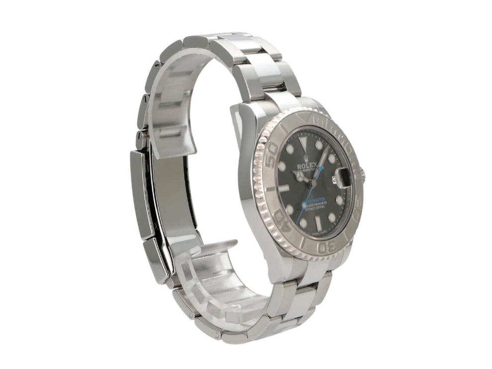 Rolex Yacht-Master 37 Edelstahl Platin 268622 mit Rhodium Zifferblatt und Oyster Armband in Polished Finish.